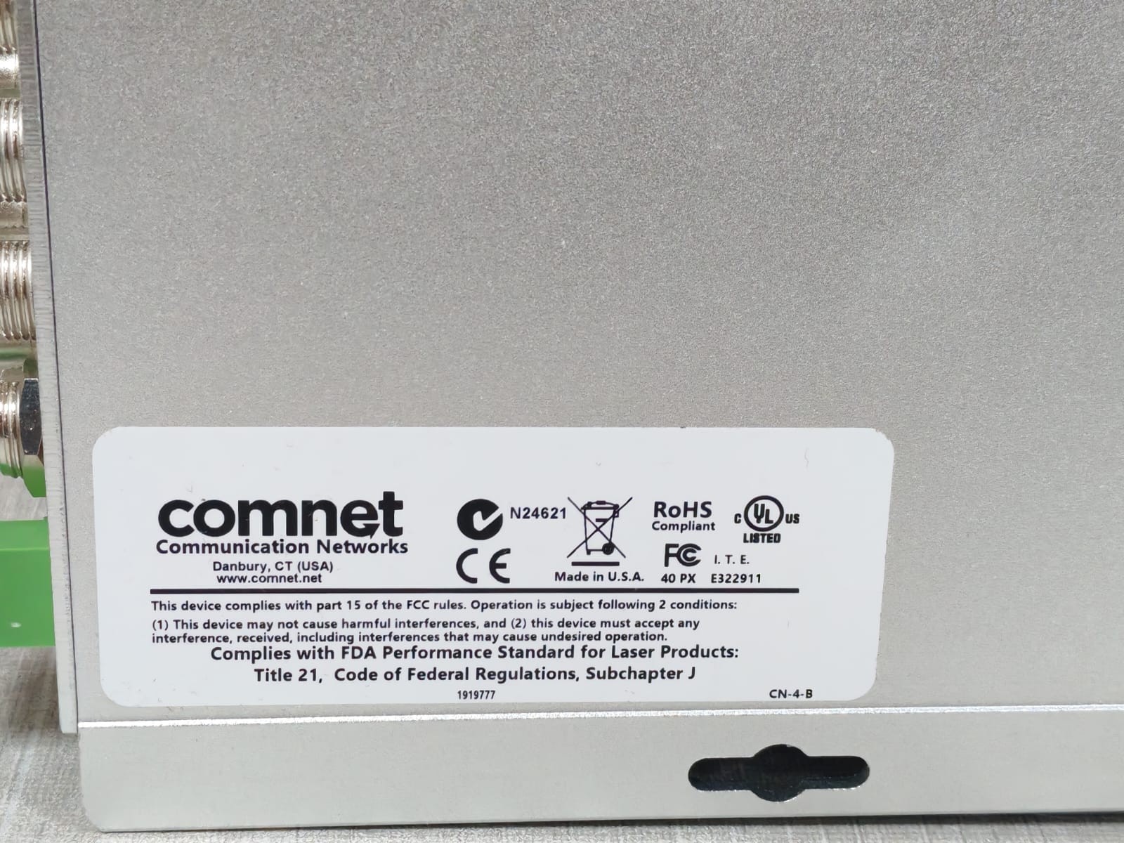 Comnet FVT812/FVT812M1 COMNET FVT812/FVT812M1 8-CHANNEL DIGITAL VIDEO TRANSMITTER 5