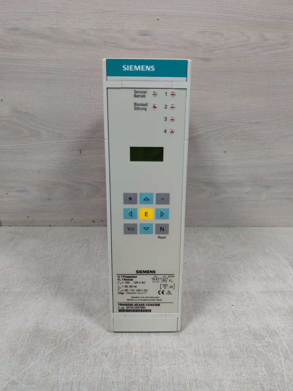 Siemens 7RW6000-4EA00-1DA0/BB SIEMENS 7RW6000-4EA00-1DA0/BB NUMERICAL VOLTAGE AND FREQUENCY PROTECTION 7
