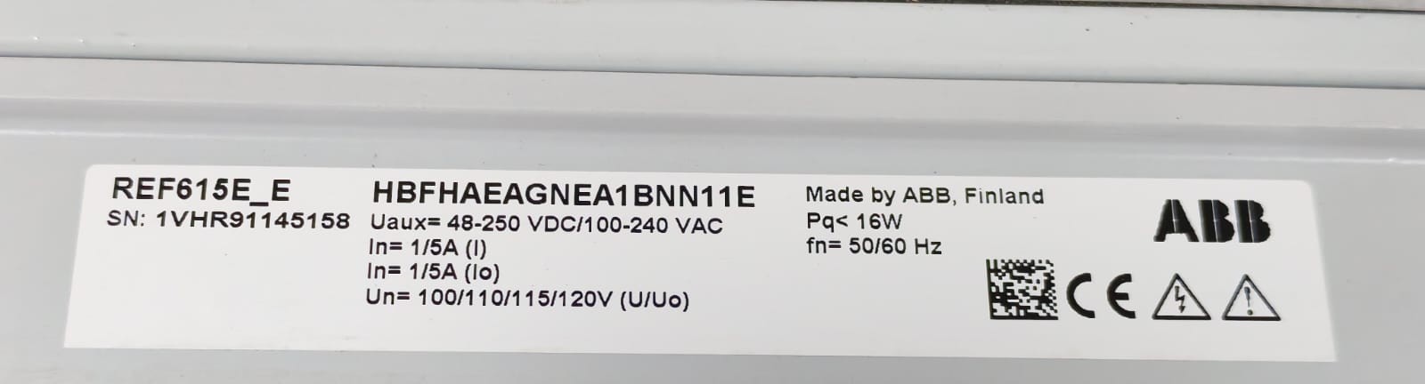 ABB REF615E_E HBFHAEAGNEA1BNN11E ABB REF615E_E HBFHAEAGNEA1BNN11E FEEEDER PROTECTION AND CONTROL RELAY 4.0 8