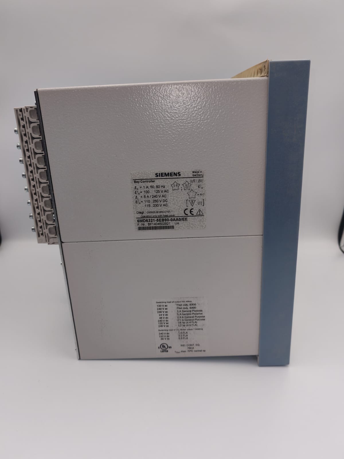 Siemens 6MD6321-5EB90-0AA0/EE SIEMENS 6MD6321-5EB90-0AA0/EE BAY CONTROL UNIT 6