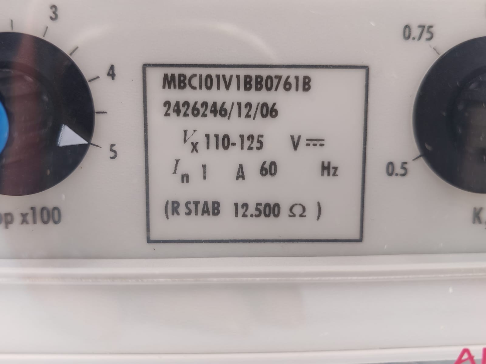 AREVA MBCI01V1BB0761B AREVA MBCI MBCI01V1BB0761B DIFFERENTIAL RELAY 110-125 V 5