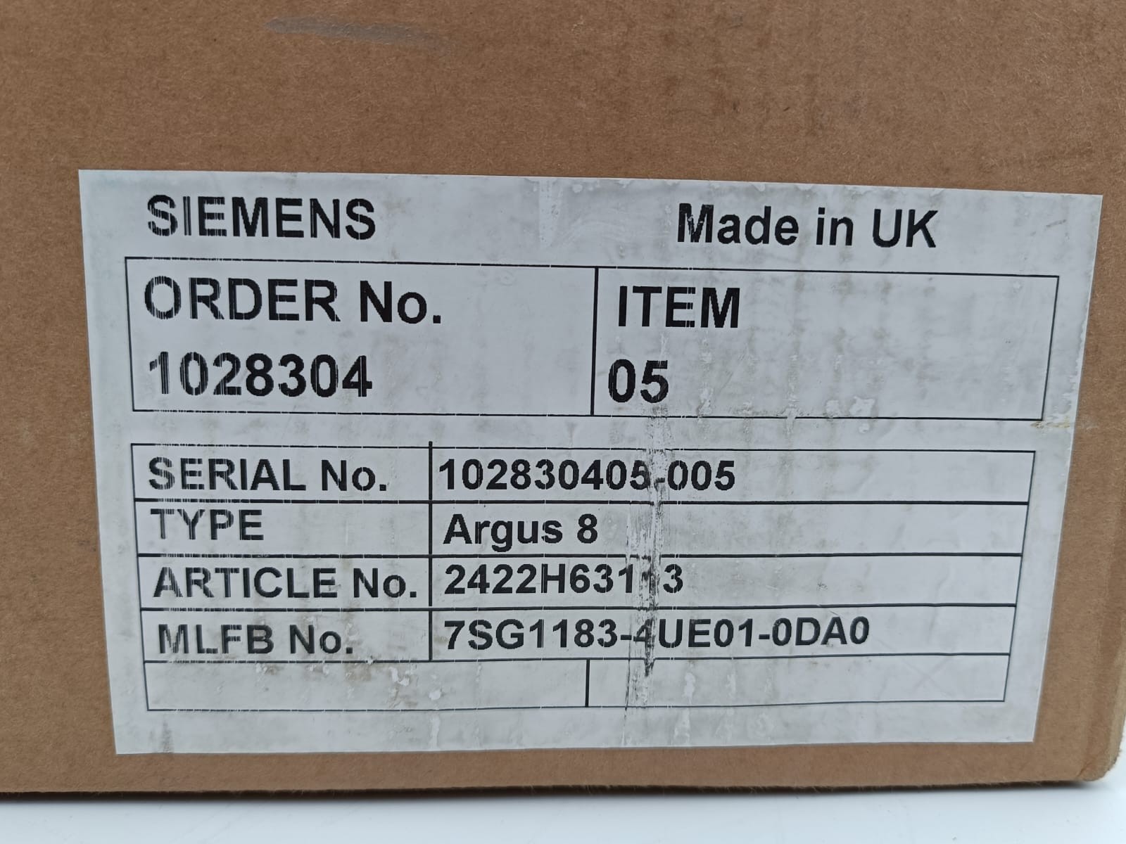 Siemens 7SG1183-4UE01-0DA0 SIEMENS ARGUS 8 7SG1183-4UE01-0DA0 PROTECTION RELAY 5