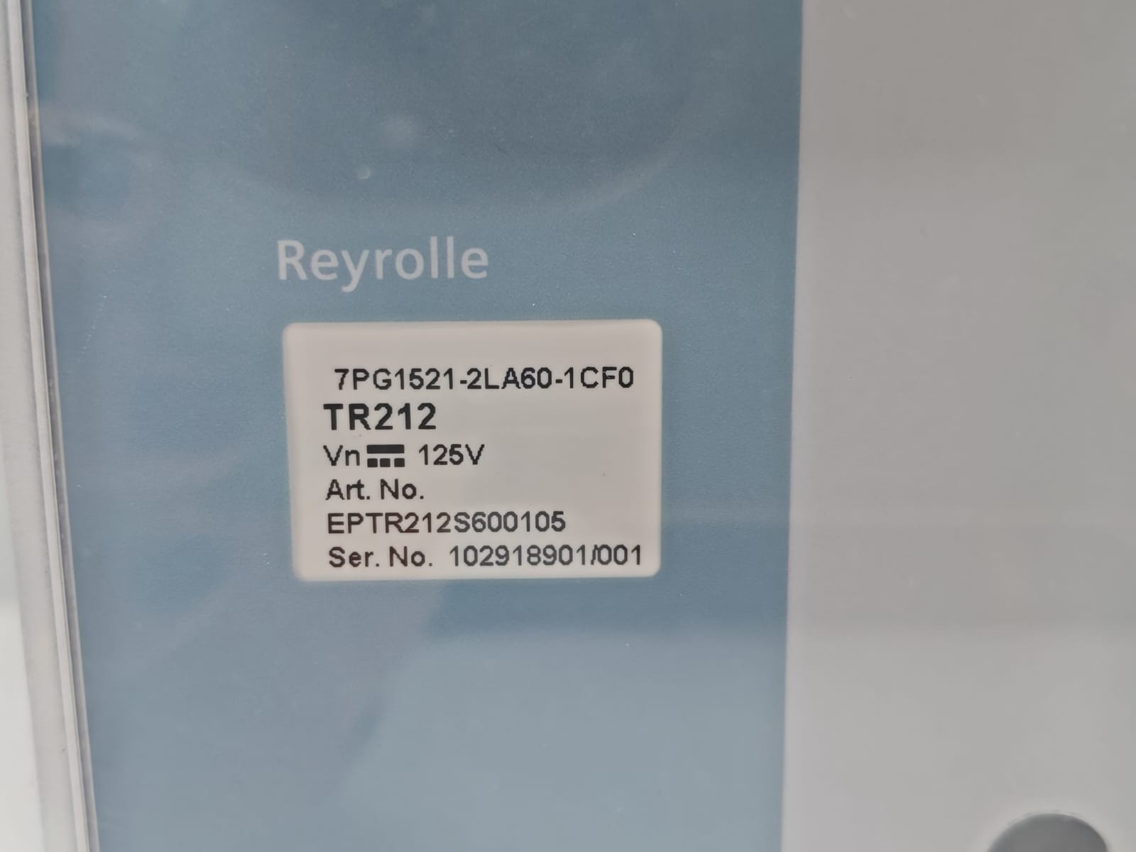Siemens 7PG1521-2LA60-1CF0 SIEMENS REYROLLE TR212 HIGH SPEED TRIP RELAY 7PG1521-2LA60-1CF0 3