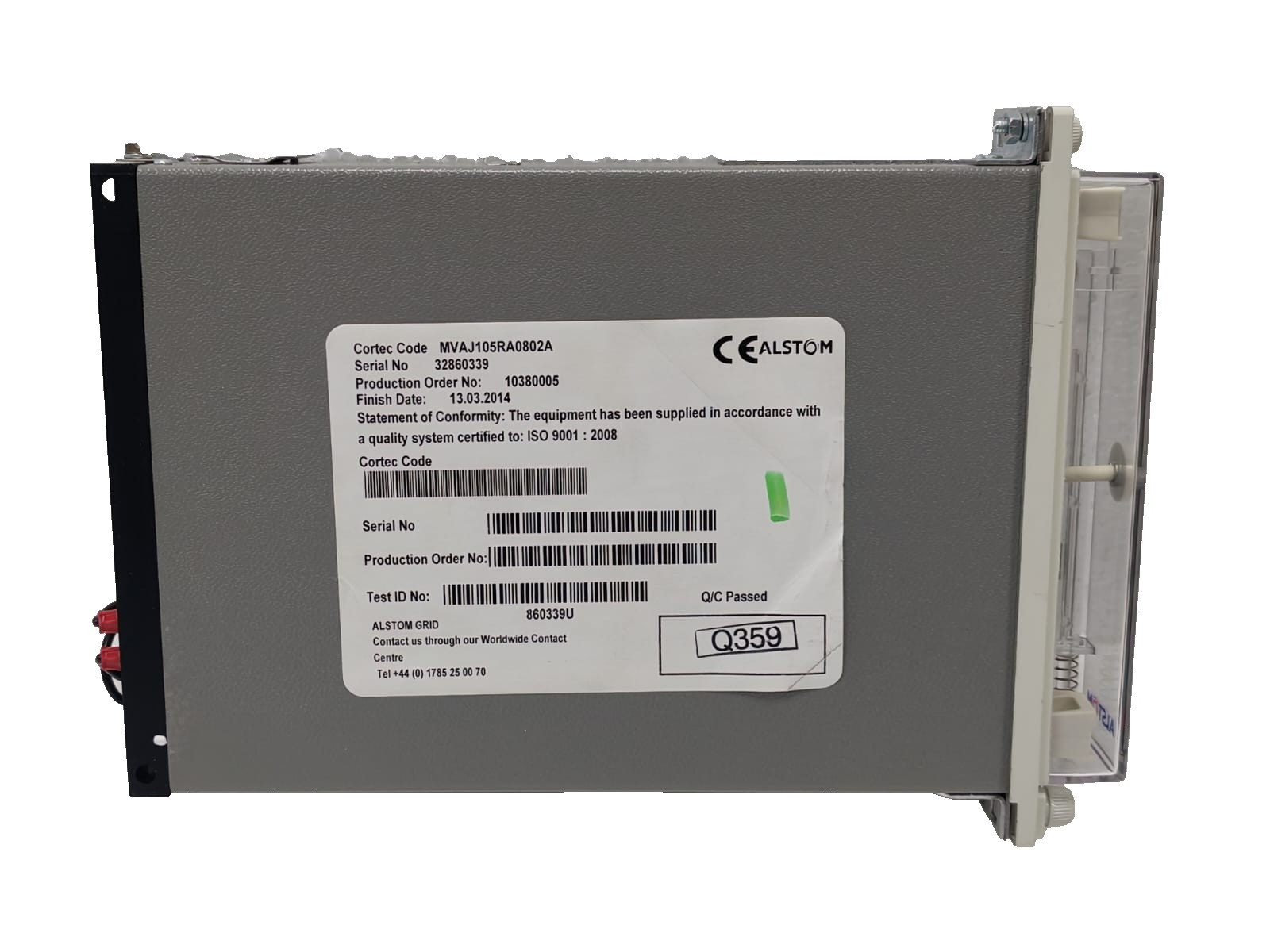 Alstom MVAJ105RA0802A ALSTOM MVAJ105RA0802A PROTECTION RELAY 5