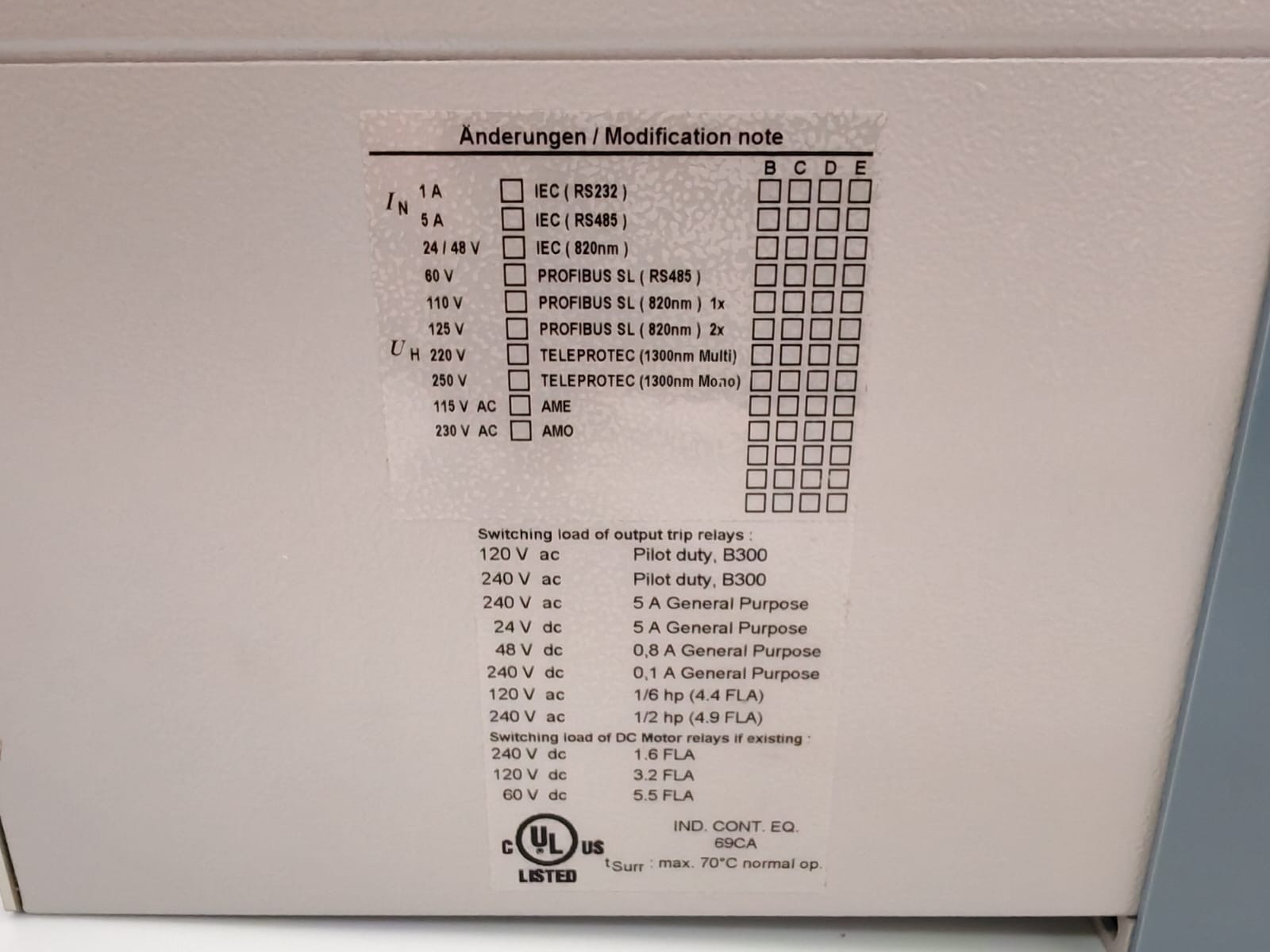 Siemens 7SD5221-5AB99-9CK5/GG SIEMENS SIPROTEC 7SD5 7SD5221-5AB99-9CK5/GG MULTI TERMINAL LINE DIFF.PROTECTION 9