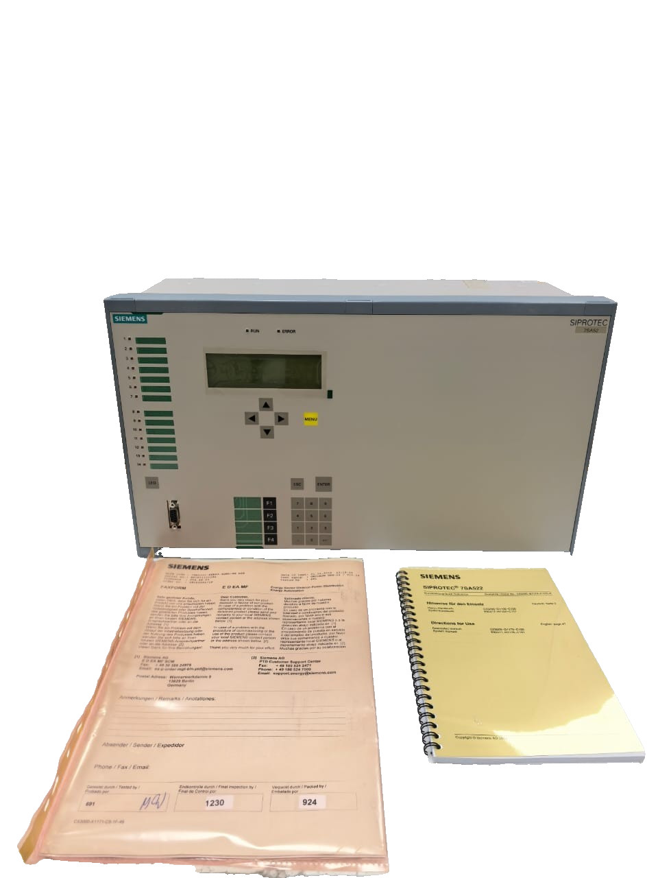 SIEMENS 7SA5221-5UB92-4QB4/GG SIPROTEC 7SA52 DISTANCE PROTECTION RELAY