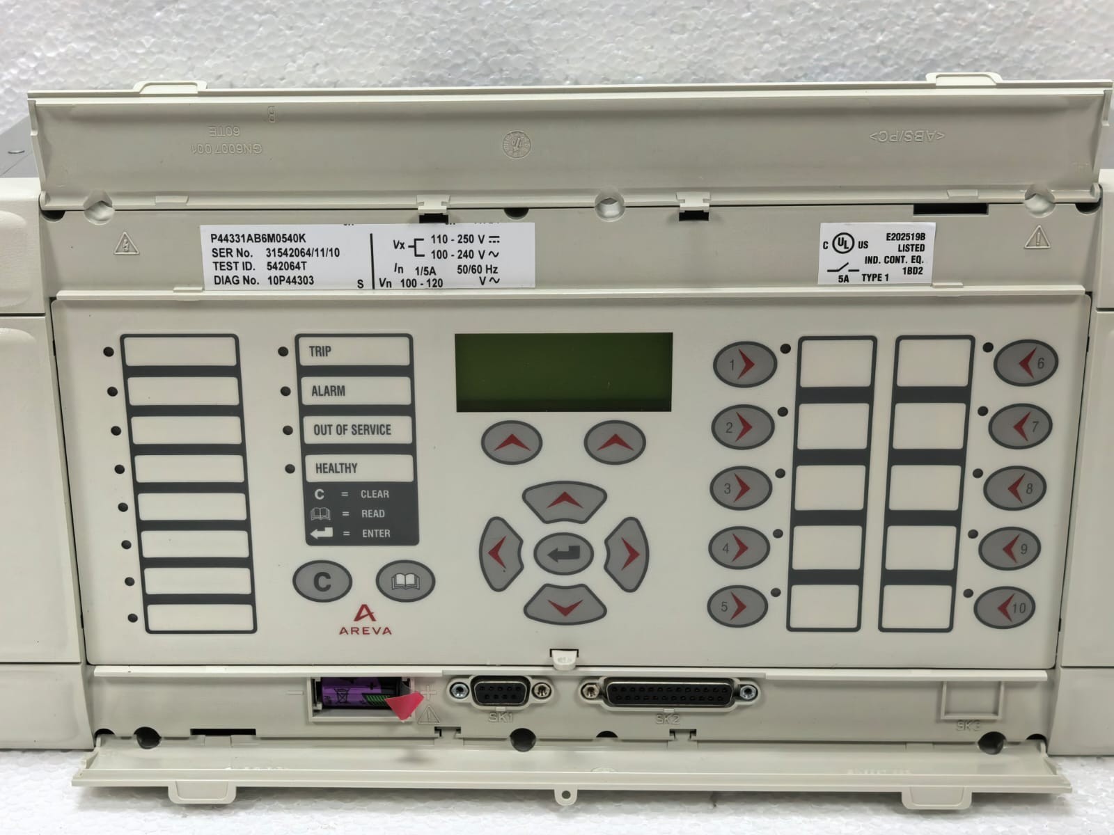 Areva P44331AB6M0540K AREVA P44331AB6M0540K FULL SCHEME AND HIGH PERFORMANCE DISTANCE PROTECTION RELAY 5