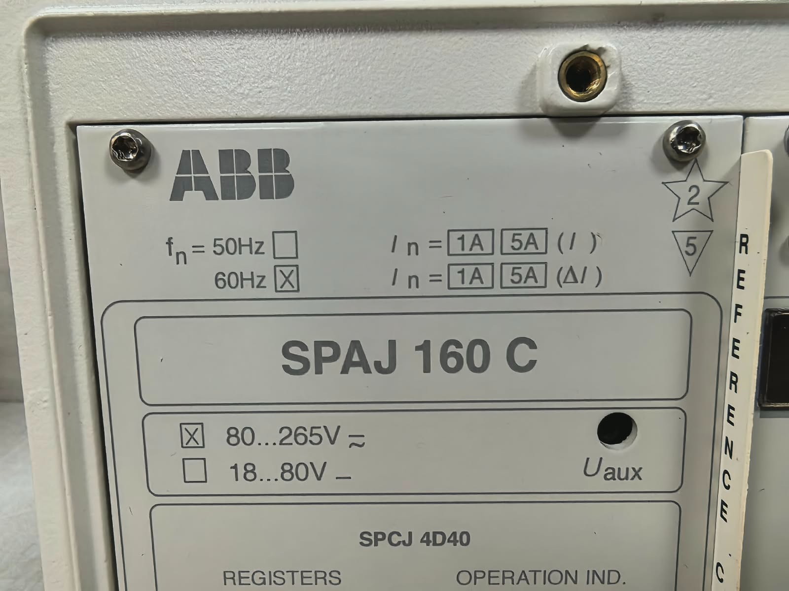 ABB SPAJ160C-DA RS611051-DA REV.A ABB SPAJ160C-DA RS611051-DA REV.A MULTI-FUNCTIONAL PROTECTIVE RELAY 4