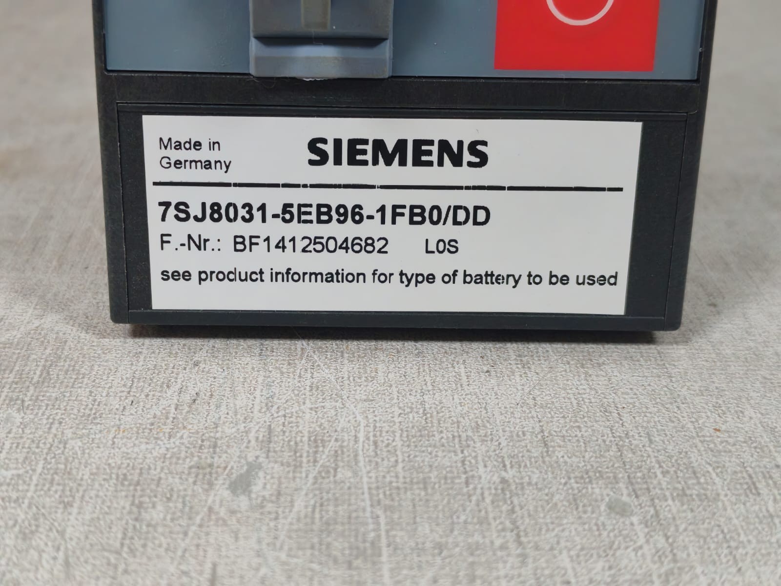 Siemens 7SJ8031-5EB96-1FB0DD SIEMENS 7SJ8031-5EB96-1FB0DD OVERCURRENT PROTECTION 5