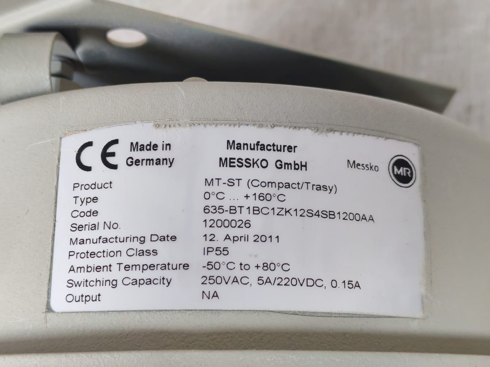 MESSKO MT-ST COMPACT/TRASY 635-BT1BC1ZK12S4SB1200AA MESSKO MT-ST COMPACT/TRASY 635-BT1BC1ZK12S4SB1200AA WINDING TEMPERATURE 7