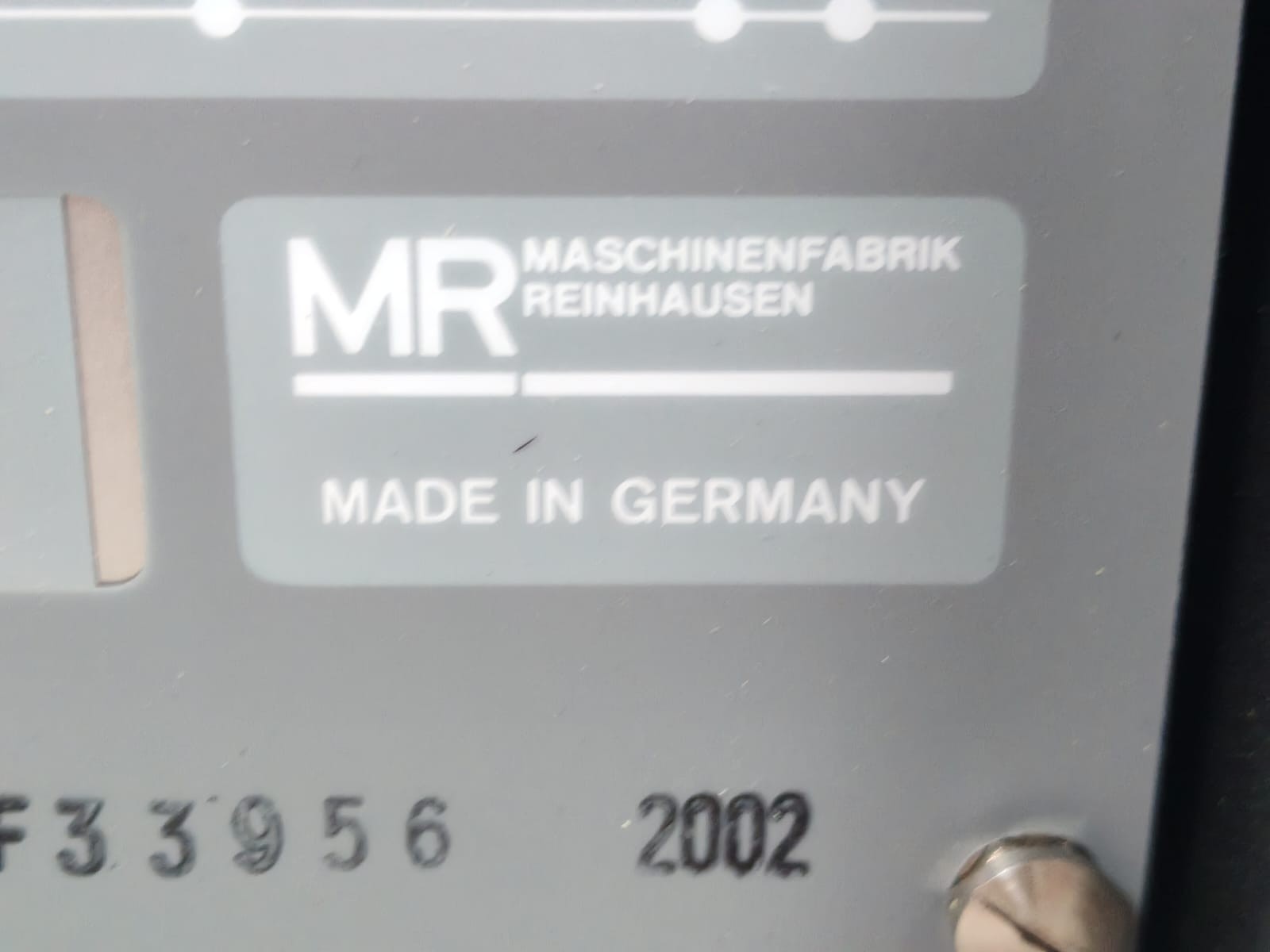 MASCHINENFABRIK REINHAUSEN SKB 30 MASCHINENFABRIK REINHAUSEN SKB 30 PARALLEL CONTROL UNIT 7
