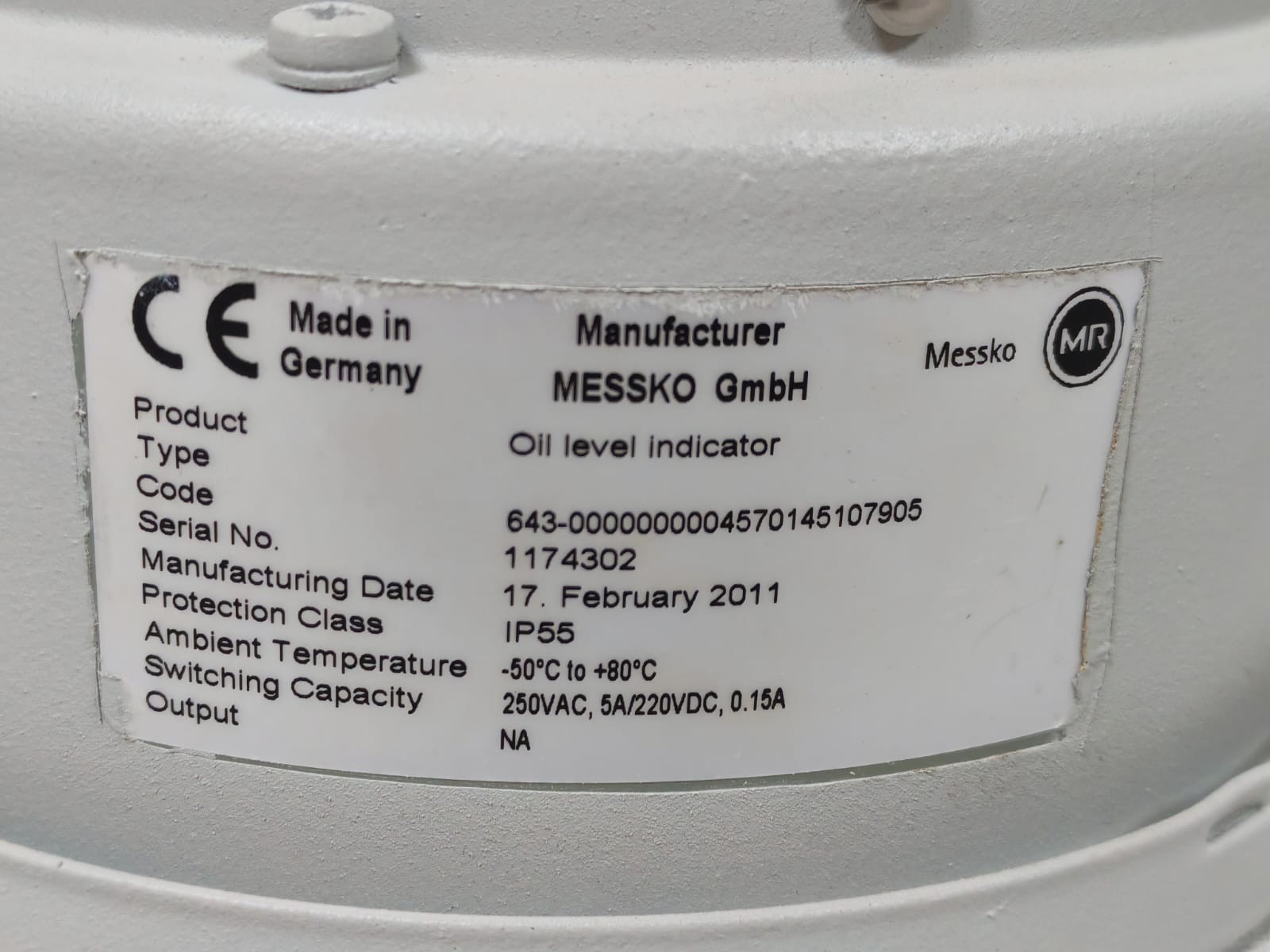 MESSKO 643-0000000004570145107905 MESSKO 643-0000000004570145107905 OIL LEVEL INDICATOR 9