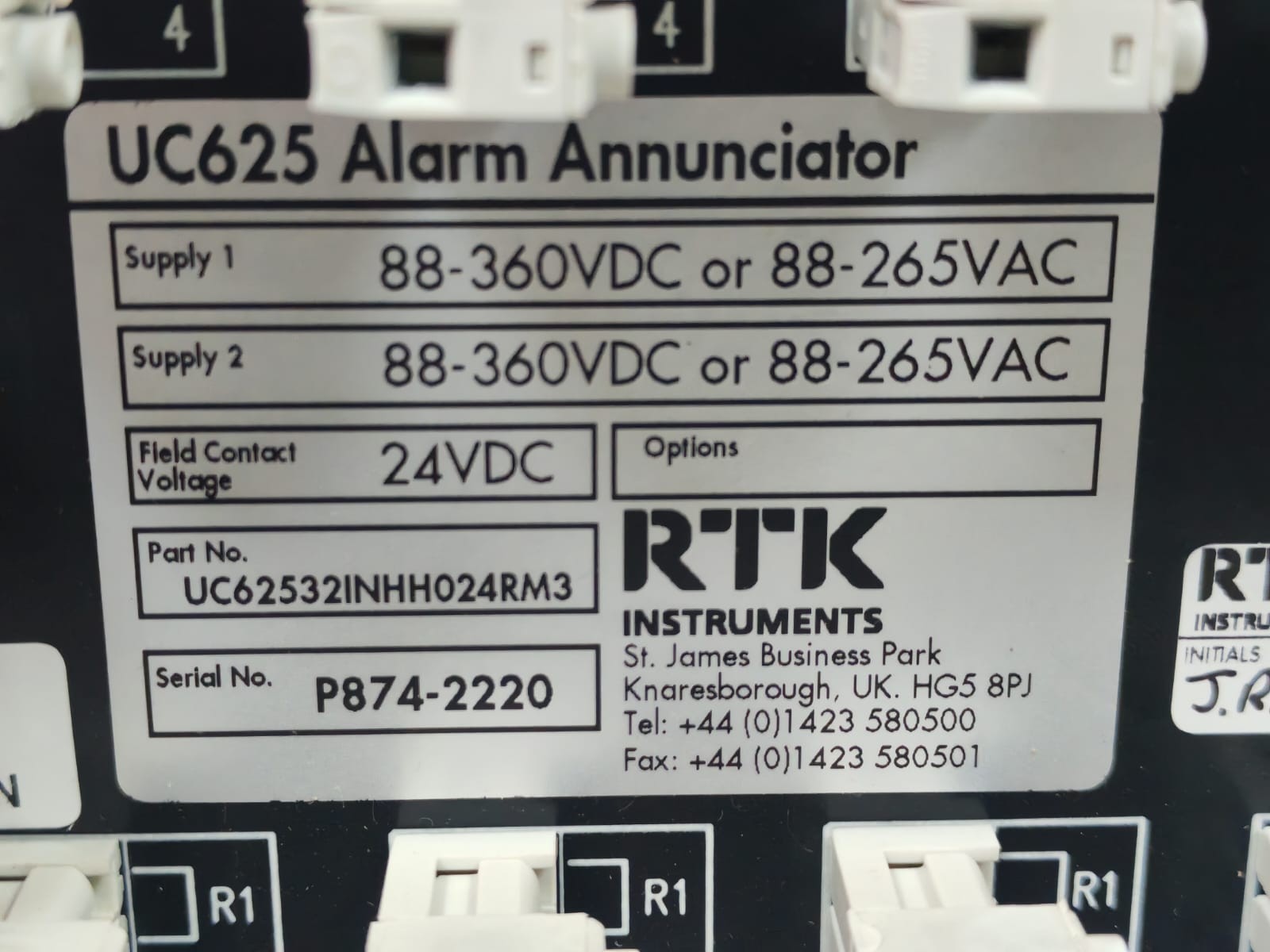 RTK Instruments UC625 RTK INSTRUMENTS UC625 / UC62532INHH024RM3 ALARM ANNUNCIATOR 24VDC 8