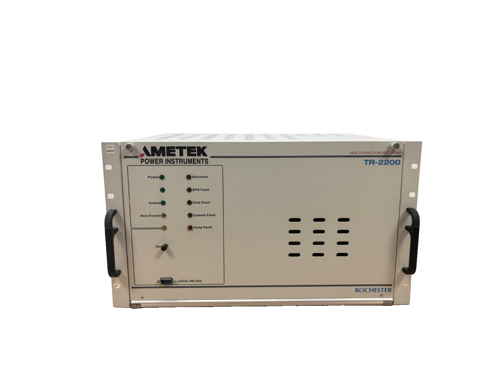 AMETEK TR-2200/TR2216 MULTI-FUNCTION RECORDER/TRANSIENT RECORDER