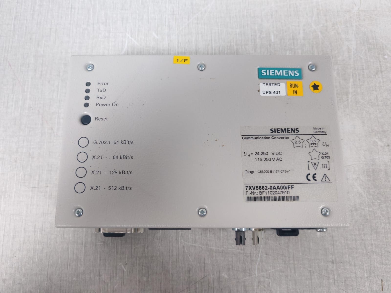 Siemens 7XV5662-0AA00/FF SIEMENS 7XV5662-0AA00/FF COMMUNICATION CONVERTER 115-250VAC 7
