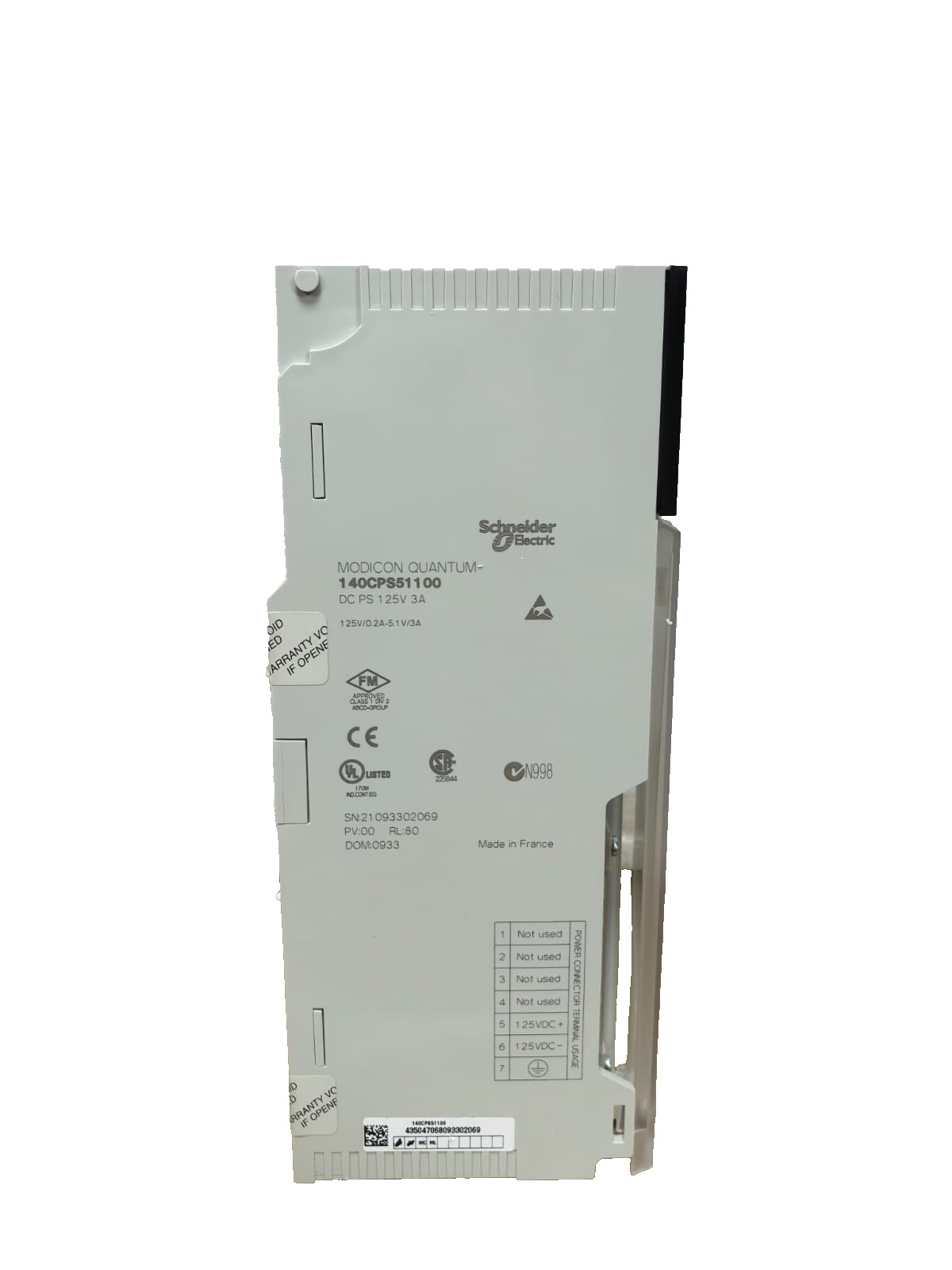 Schneider Electric 140CPS51100 SCHNEIDER ELECTRIC 140CPS51100 MODICON QUANTUM POWER SUPPLY 6