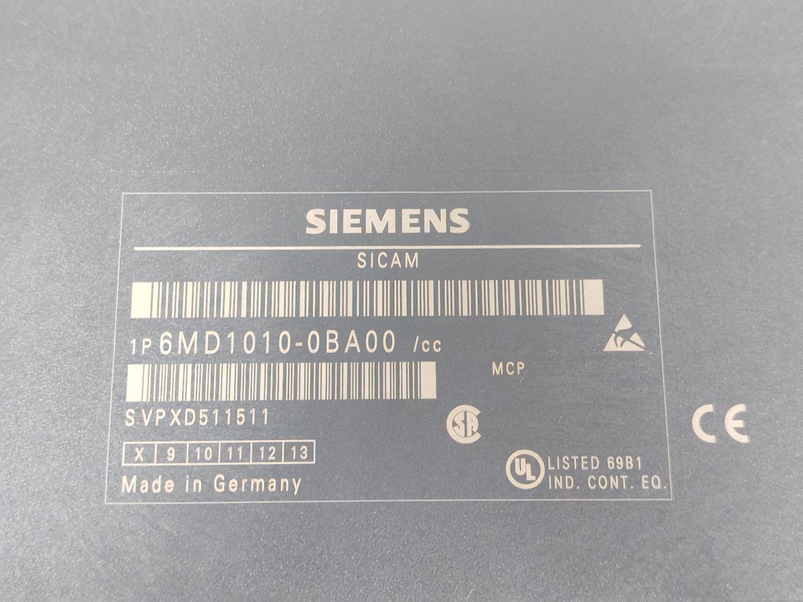 Siemens 6MD1010-0BA00/CC SIEMENS MCP SICAM 6MD1010-0BA00/CC COMMUNICATION MODULE 7