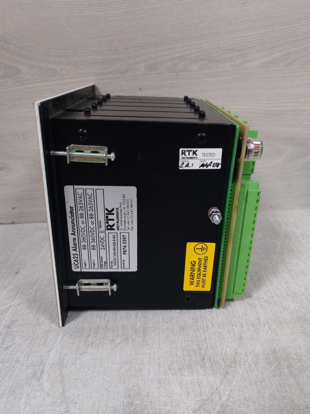 RTK Instruments UC625-16IN-HH-024-R-M3 RTK INSTRUMENTS UC625 / UC625-16IN-HH-024-R-M3 ALARM ANNUNCIATOR 24VDC 9