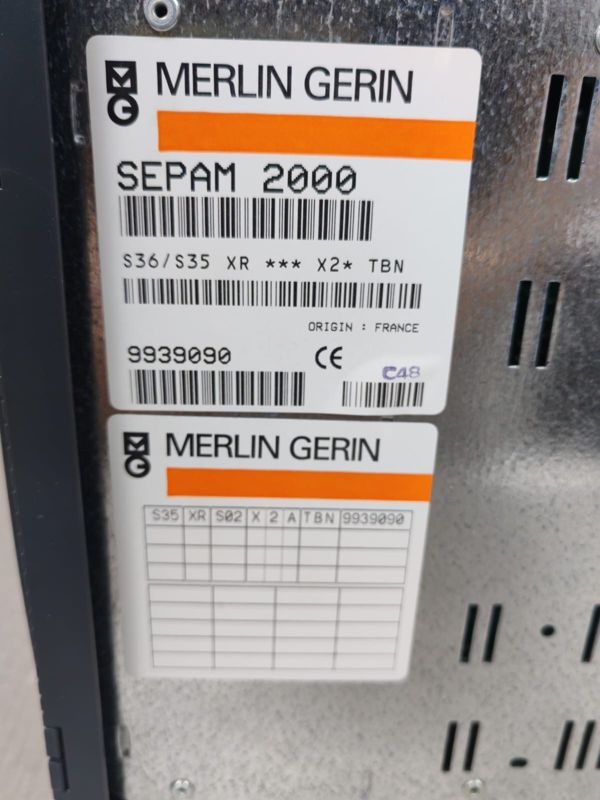 Schneider Electric SEPAM-2000 MERLIN GERIN SEPAM 2000 S36S35XRX2TBN PROTECTION RELAY 7