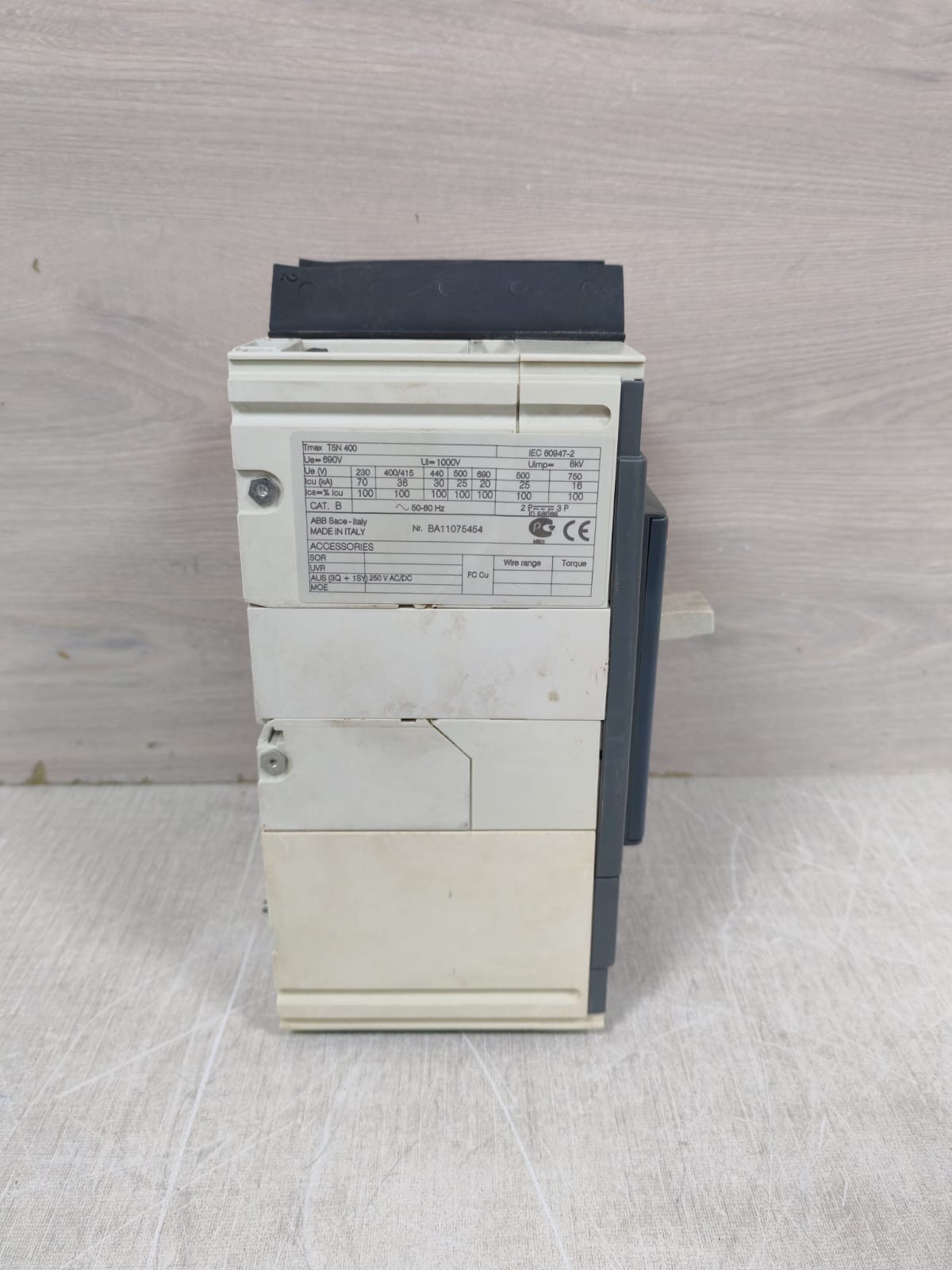 ABB BREAKER690V ABB SACE TMAX T5N 400 CIRCUIT BREAKER 690V 7