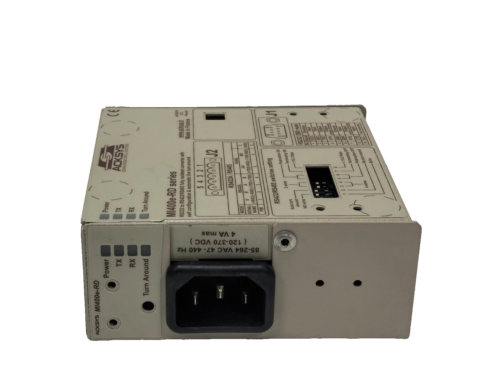 ACKSYS MI400E-RD ACKSYS MI400E-RD SERIES RS422A/RS485 CONVERTER 5