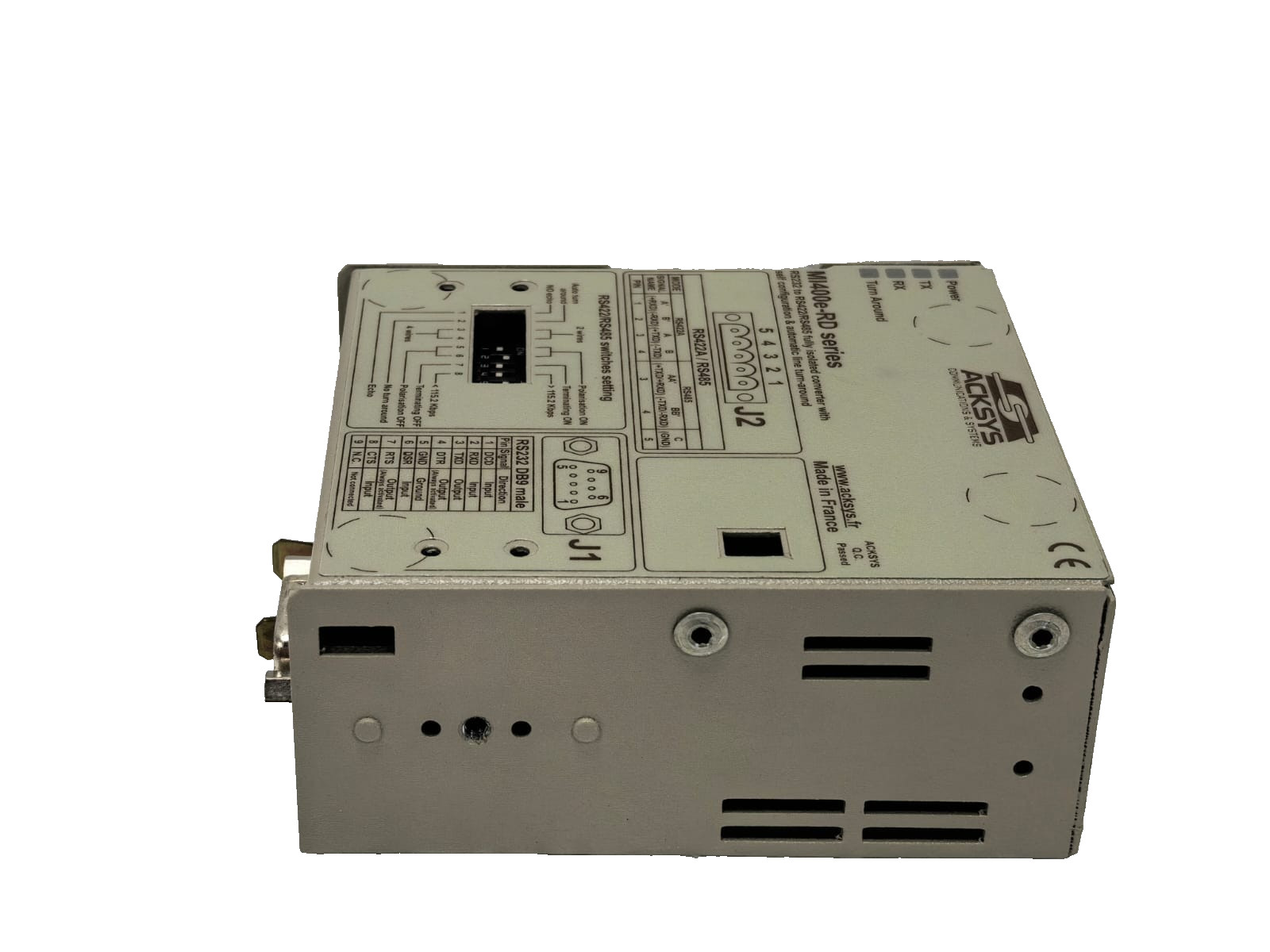 ACKSYS MI400E-RD ACKSYS MI400E-RD SERIES RS422A/RS485 CONVERTER 6