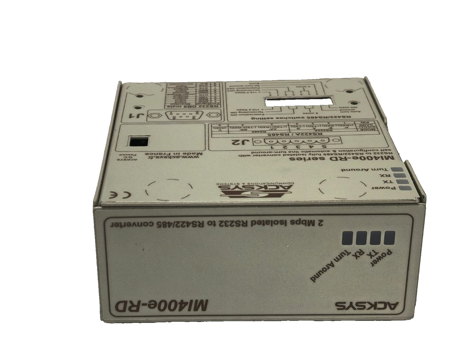 ACKSYS MI400E-RD ACKSYS MI400E-RD SERIES RS422A/RS485 CONVERTER 7