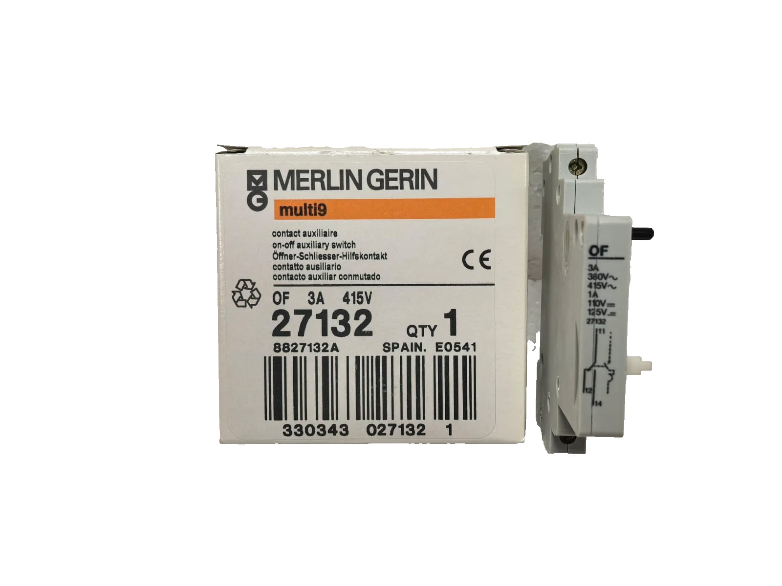 Schneider Electric MULTI9 MERLIN GERIN MULTI9 CONTACT AUXILARY 27132 2