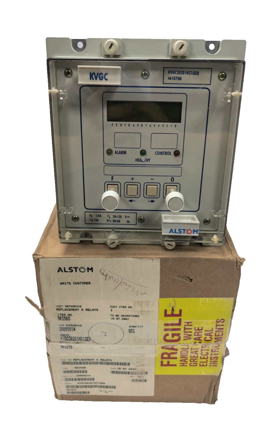 GE KVGC20201N21GEB ALSTOM KVGC KVGC20201N21GEB VOLTAGE REGULATING CONTROL RELAY 2