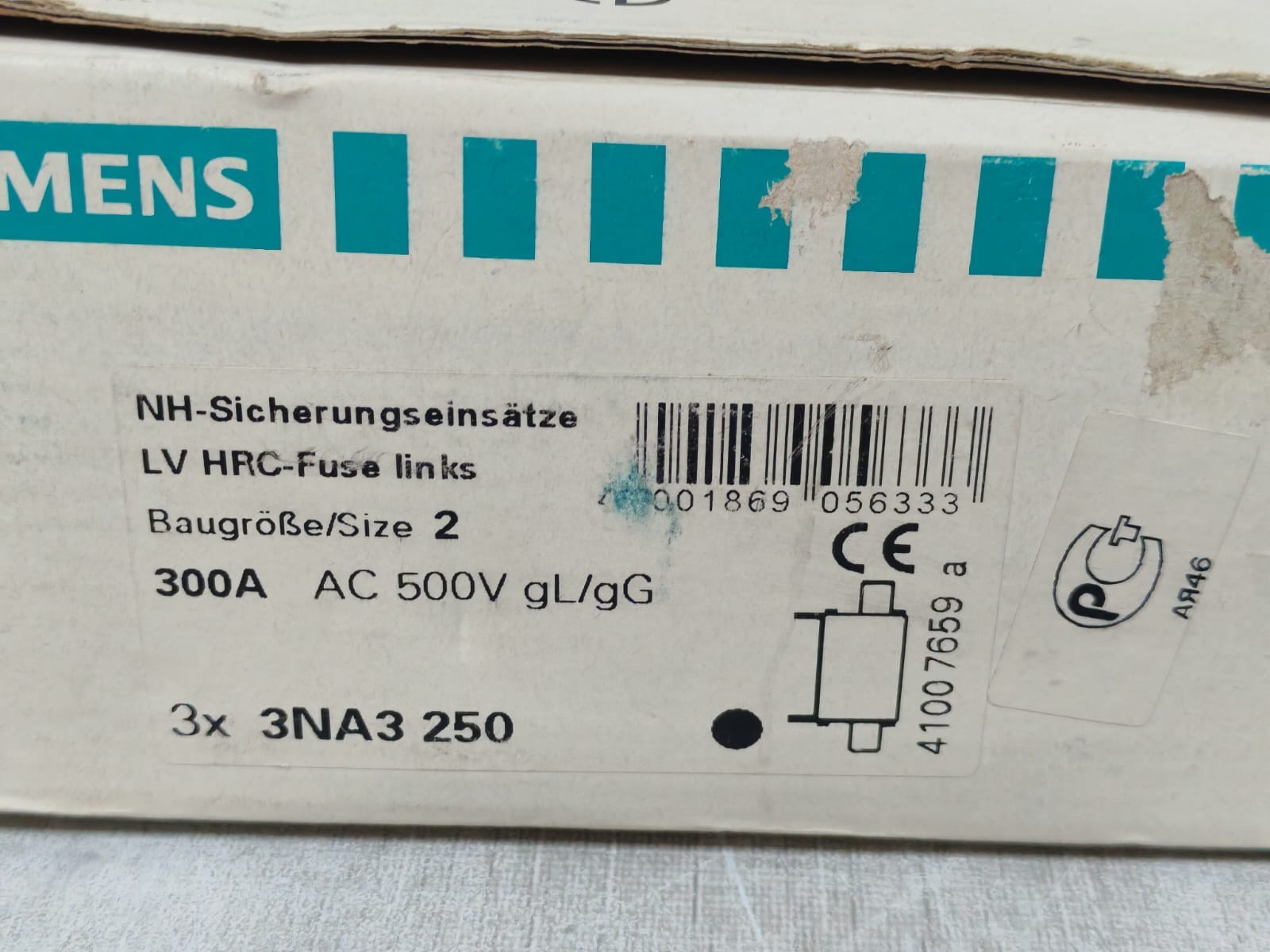 Siemens LV-HRC-FUSE SIEMENS 3NA3250 500V 300A LV-HRC-FUSE LINKS 10