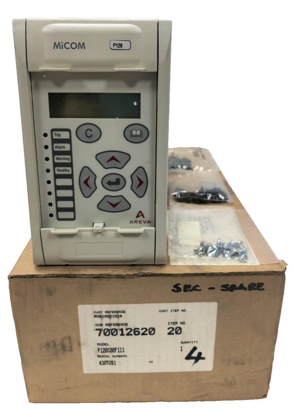 AREVA P120 C00F111 OVERCURRENT RELAY