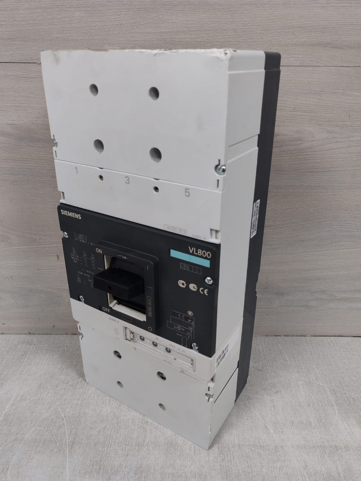 Siemens VL800 SIEMENS VL800 MOLDED CASE CIRCUIT BREAKER 5