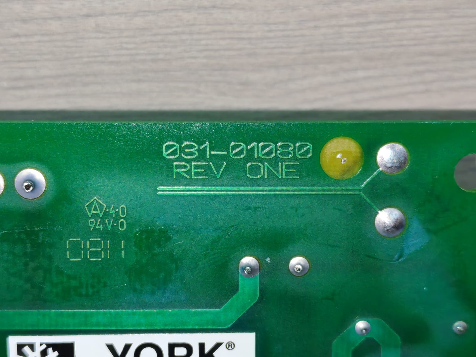 York YORK-031 YORK 031-01080-000 REV C PRINTED CIRCUIT BOARD 7