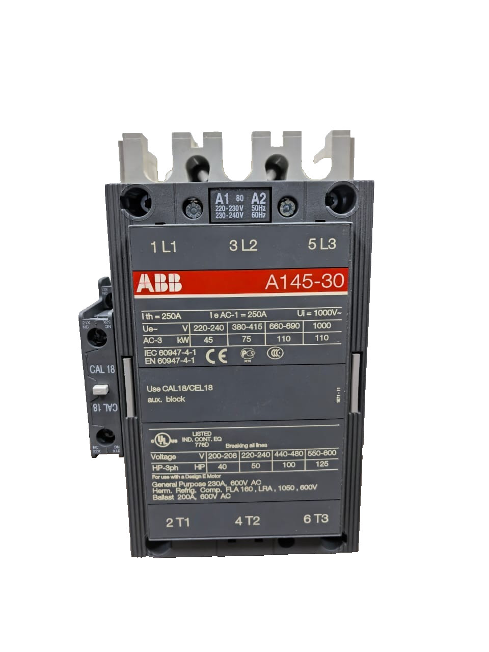 ABB A145-30 ABB A145-30 A SERIES CONTACTOR 9
