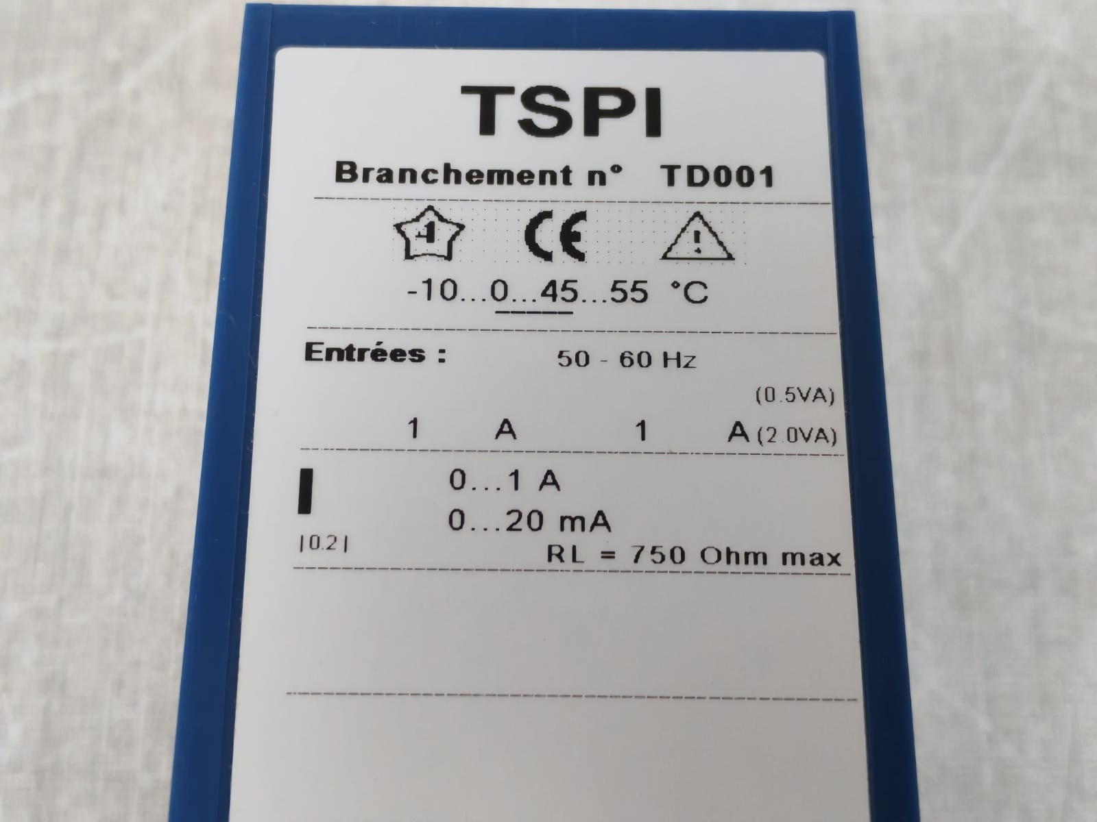 Triad TD001 ENERDIS TRIAD TSPI TD001 BRANCHEMENT 0..1A 20MA TRANSDUCER 8