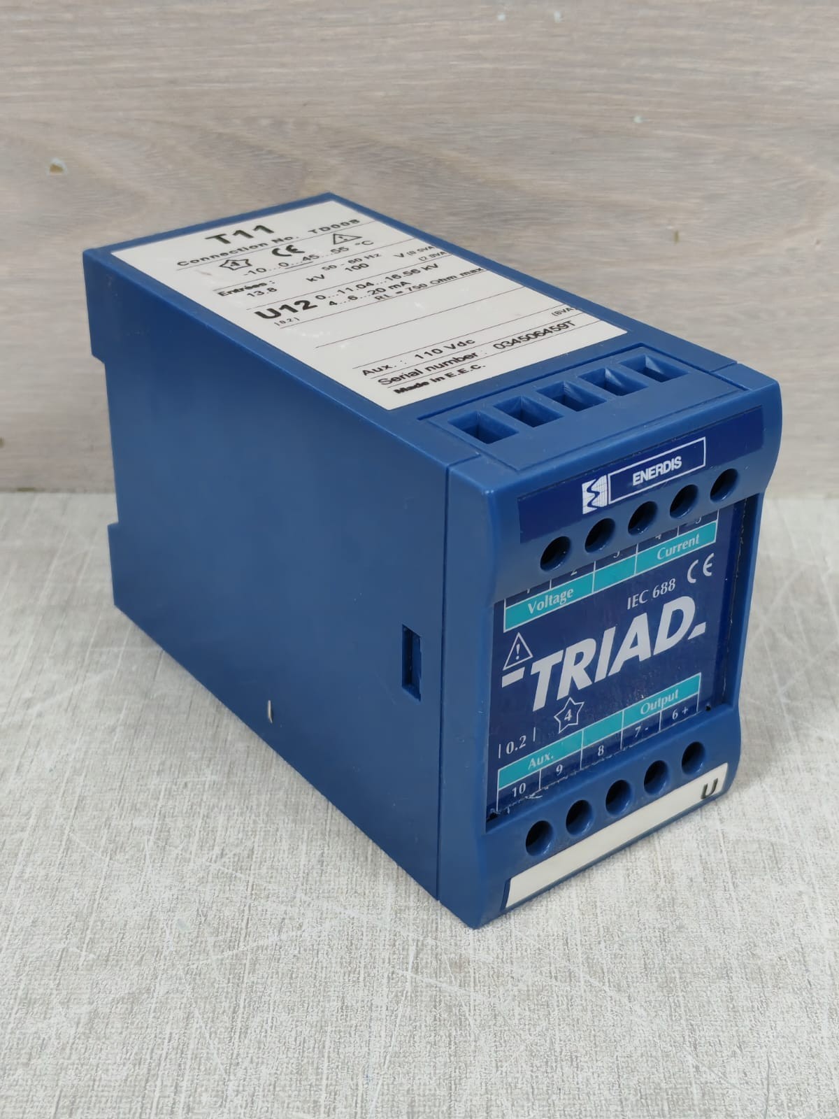 Triad TD008 ENERDIS TRIAD T11 TD008 0..11.04.16.56KV TRANSDUCER 4