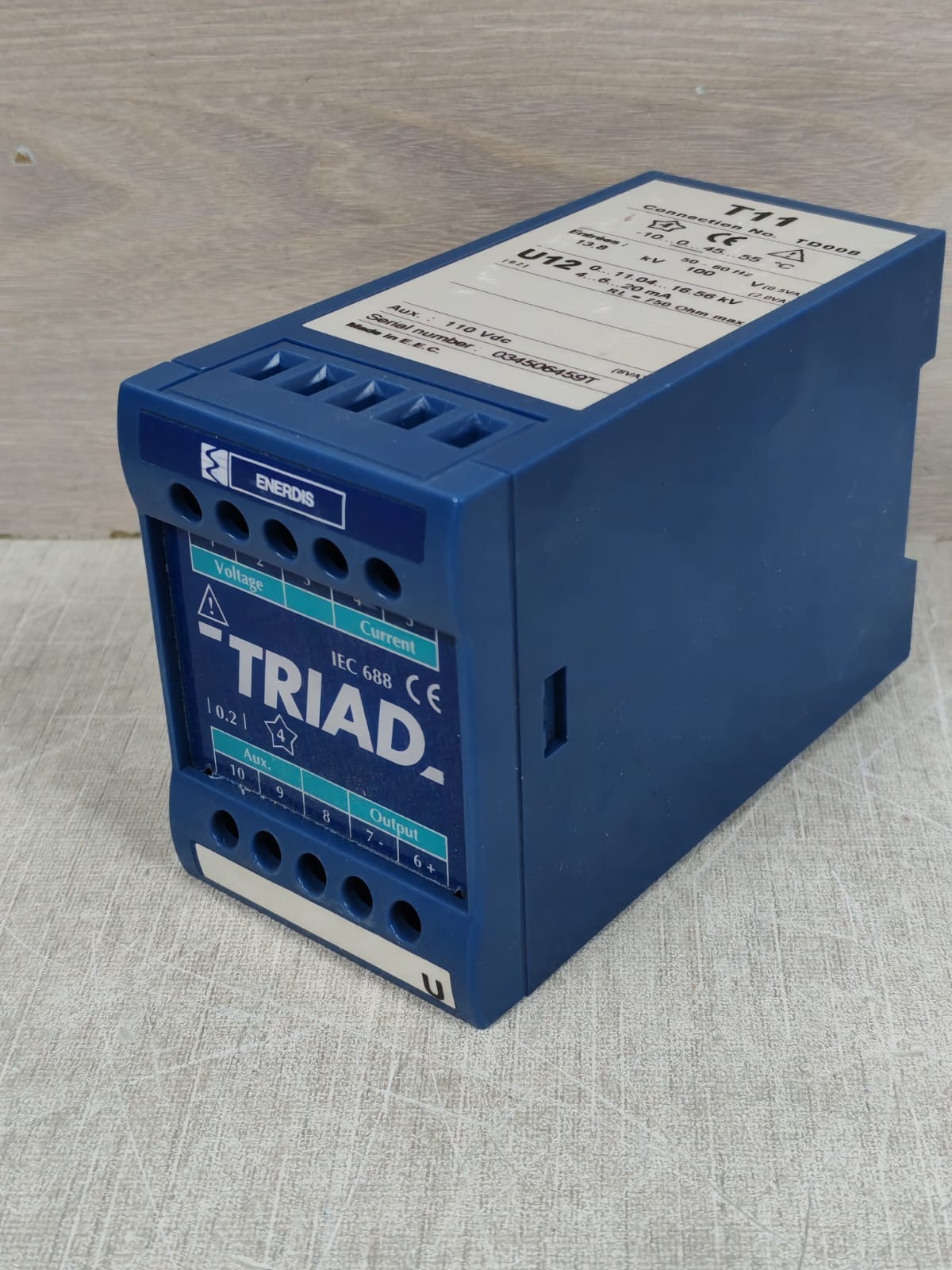 Triad TD008 ENERDIS TRIAD T11 TD008 0..11.04.16.56KV TRANSDUCER 5