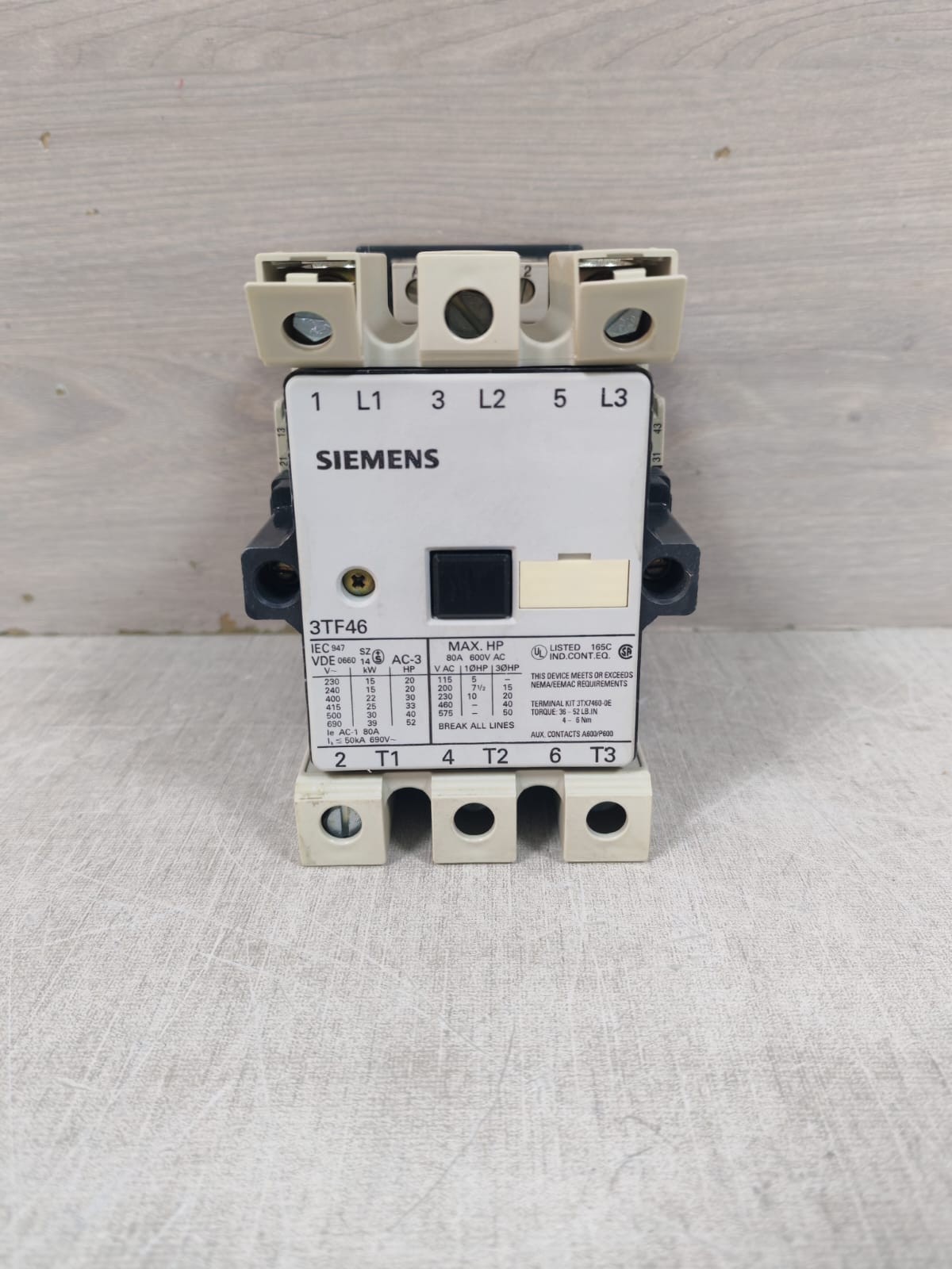 SIEMENS 3TF46 / 3T4F622-OAN1 CONTACTOR