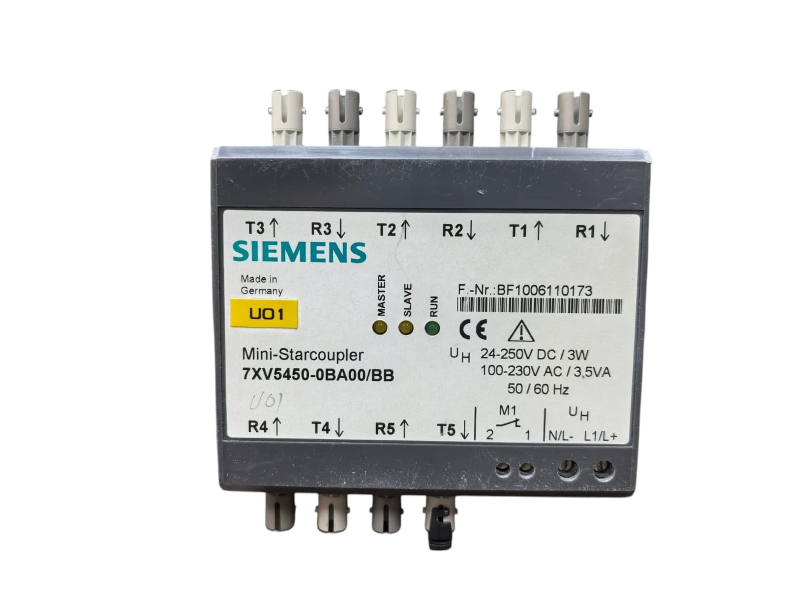 SIEMENS 7XV5450-0BA00/BB MINI STAR COUPLER 24-250V DC/3W 100-230V AC/3,5VA
