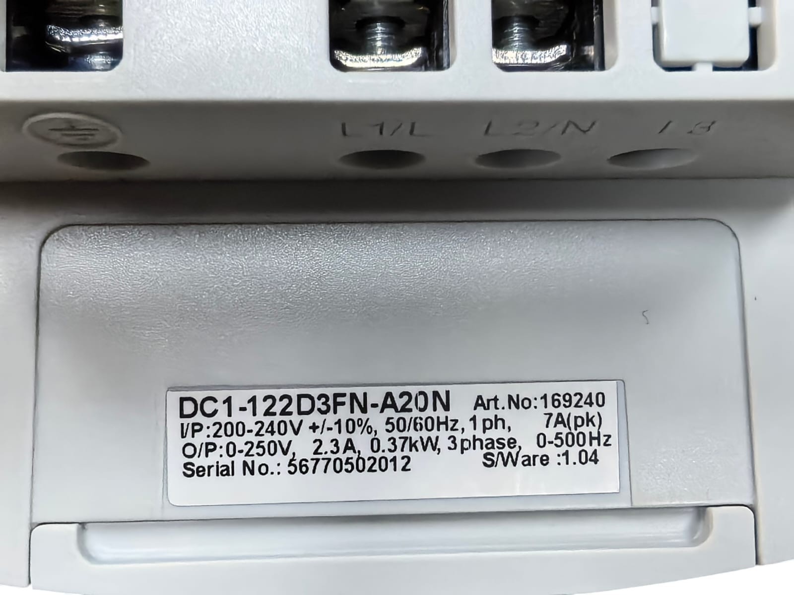 Eaton DC1-122D3FN-A20N EATON DC1-122D3FN-A20N DC1 VARIABLE FREQUENCY DRIVE 5