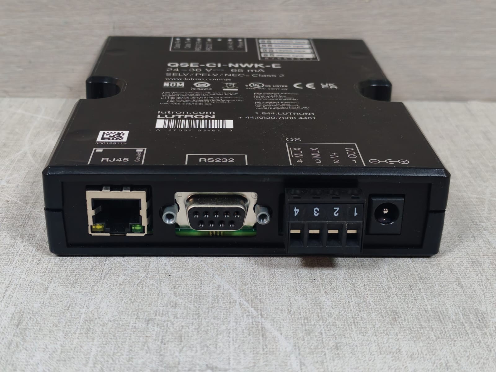 LUTRON QSE-CI-NWK-E LUTRON QSE-CI-NWK-E NETWORK INTERFACE MODULE 24-36V 65MA 9