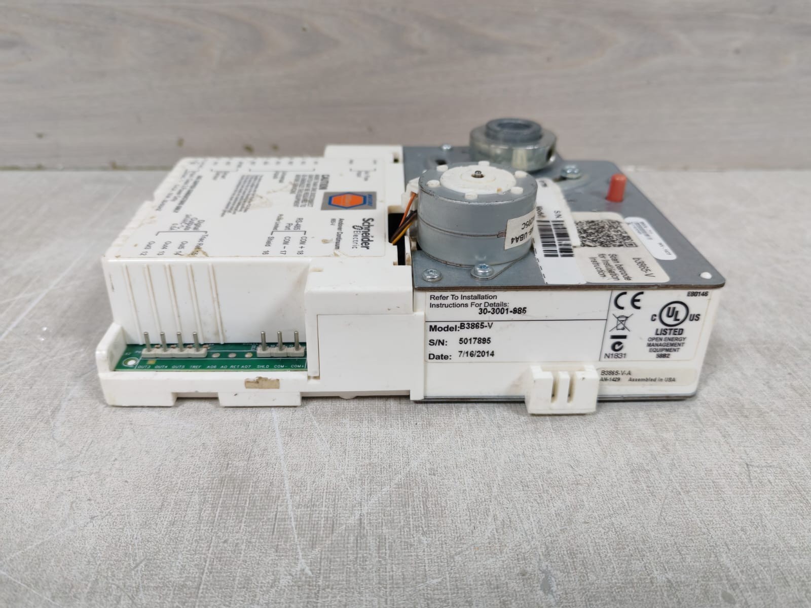 Schneider Electric B3865-V SCHNEIDER ELECTRIC B3865-V ANDOVER CONTINUUM 865V 9