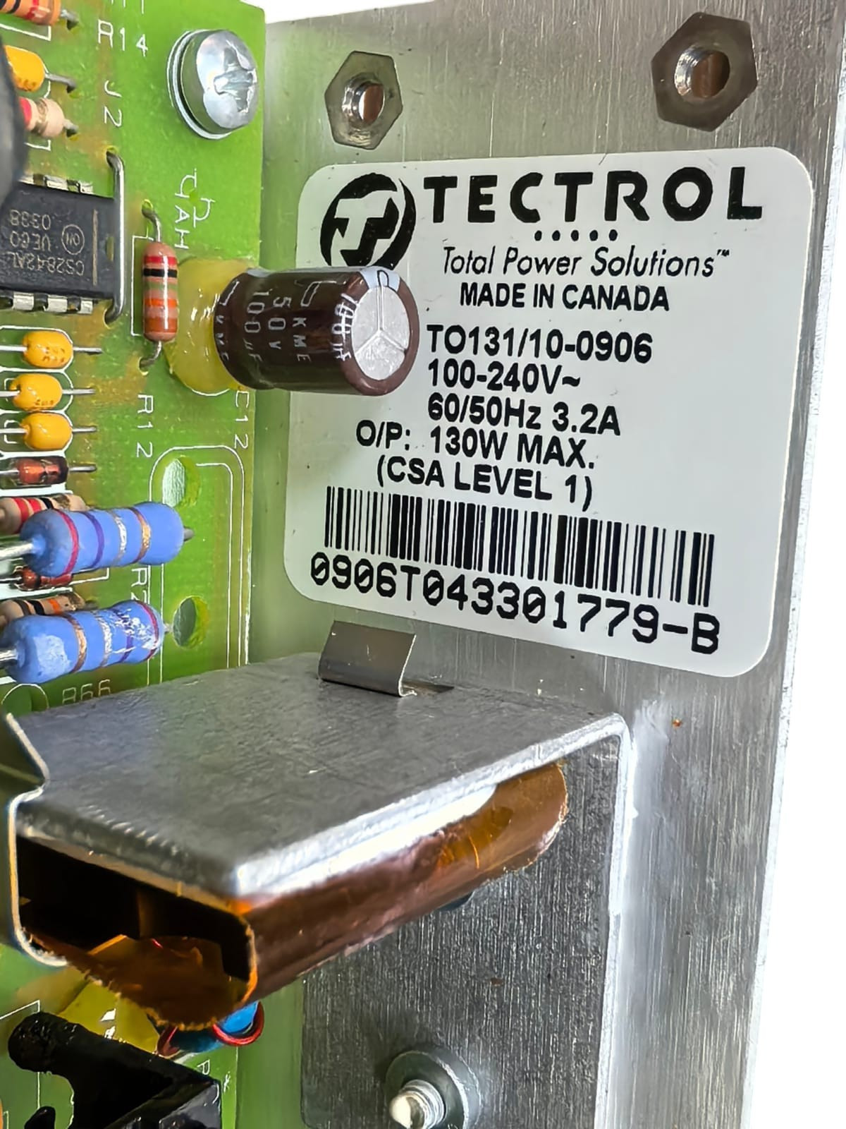 TECTROL TO131/10-0906 TECTROL TO131/10-0906 POWER SUPPLY UNIT 100-240V -60/50HZ 3.2A 2