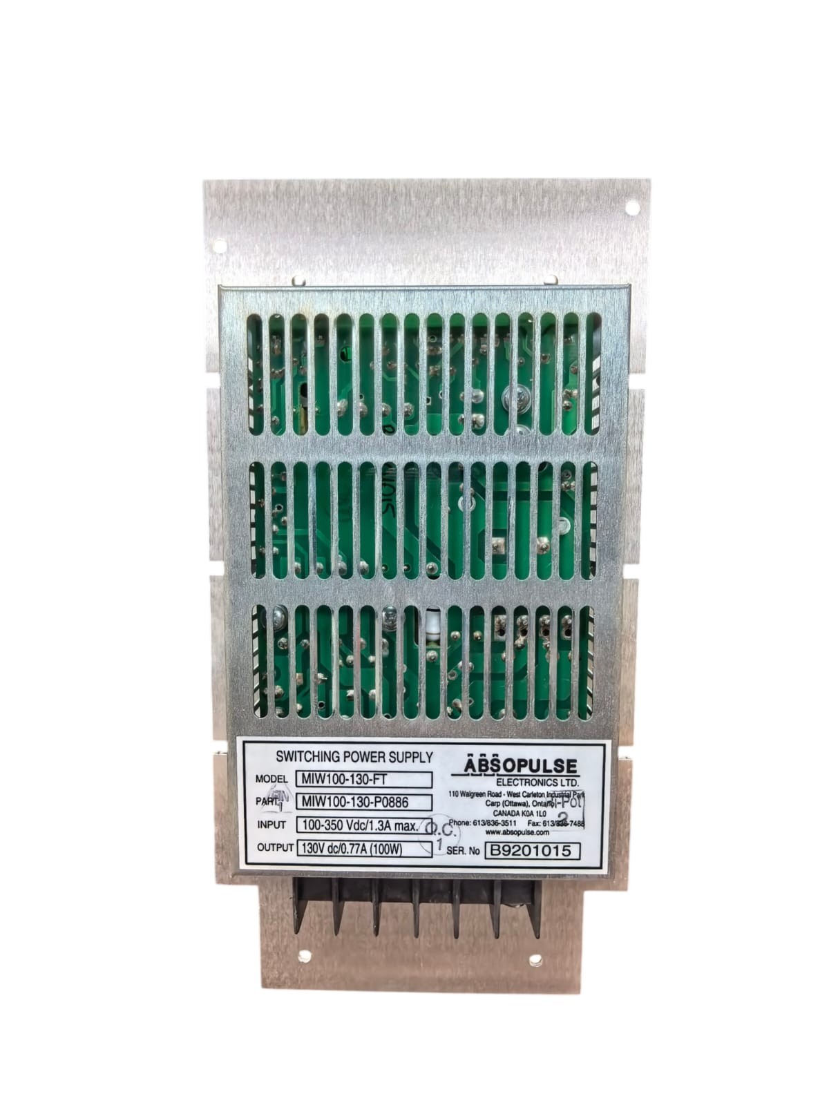 ABSOPULSE MIW100-130-FT SWITCHING POWER SUPPLY MIW100-130-P0886