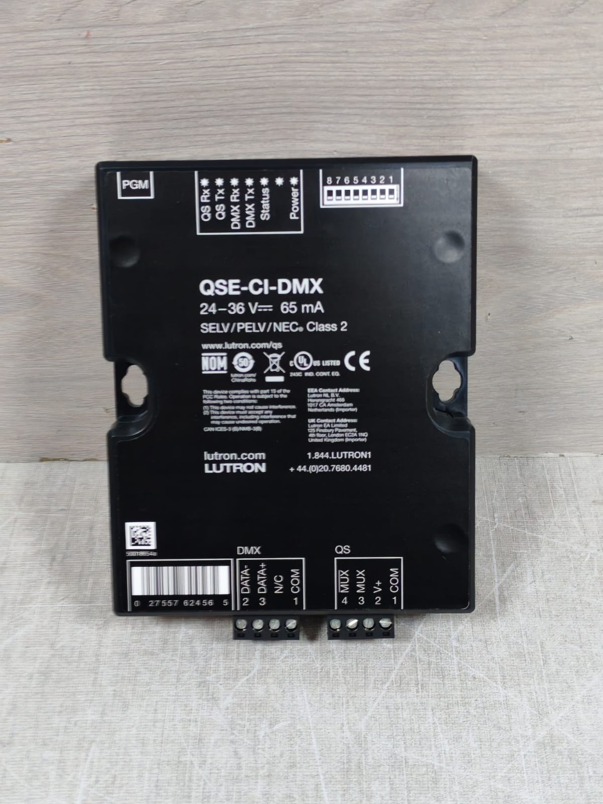 Lutron QSE-CI-DMX LUTRON GRAFIK EYE QSE-CI-DMX SELV/PELV/NEC CONTROL INTERFACE 24-36V 65MA 3
