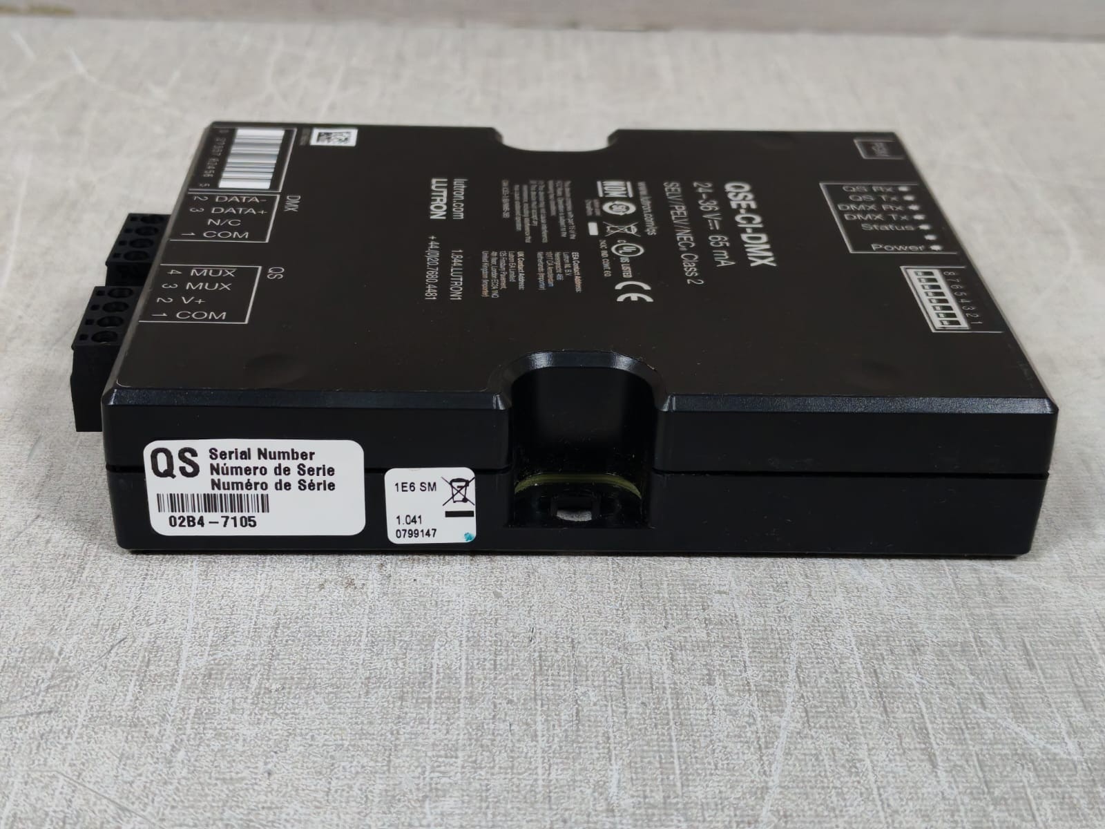 Lutron QSE-CI-DMX LUTRON GRAFIK EYE QSE-CI-DMX SELV/PELV/NEC CONTROL INTERFACE 24-36V 65MA 8