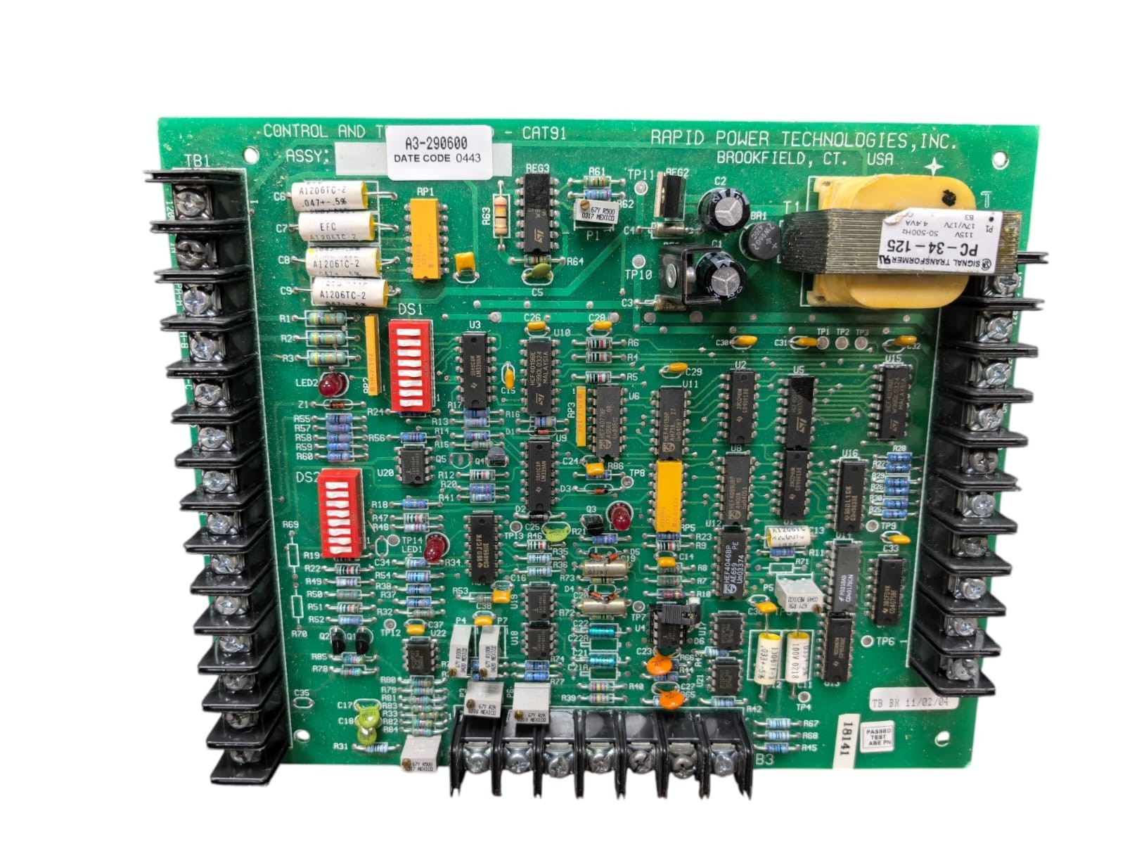 RAPID POWER TECHNOLOGIES A3-290600 CONTROL AND TRIGGER BOARD -CAT91