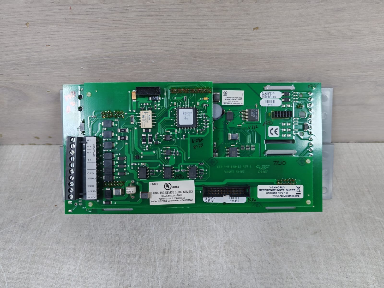 EST 3-ANNCPU3 EST EDWARDS 3-ANNCPU3 CENTRAL ANNUNCIATOR PROCESSOR 3