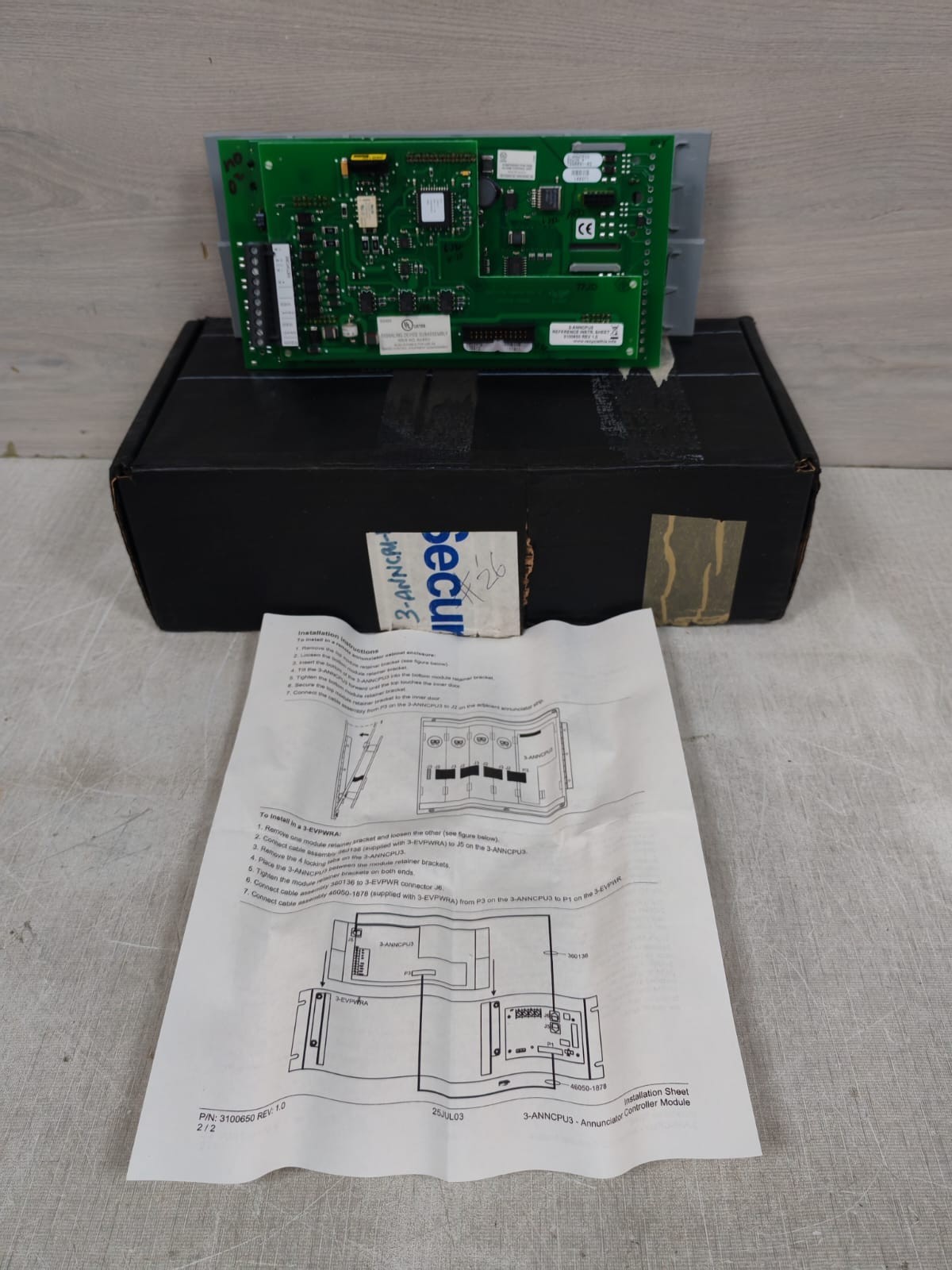 EST EDWARDS 3-ANNCPU3 CENTRAL ANNUNCIATOR PROCESSOR