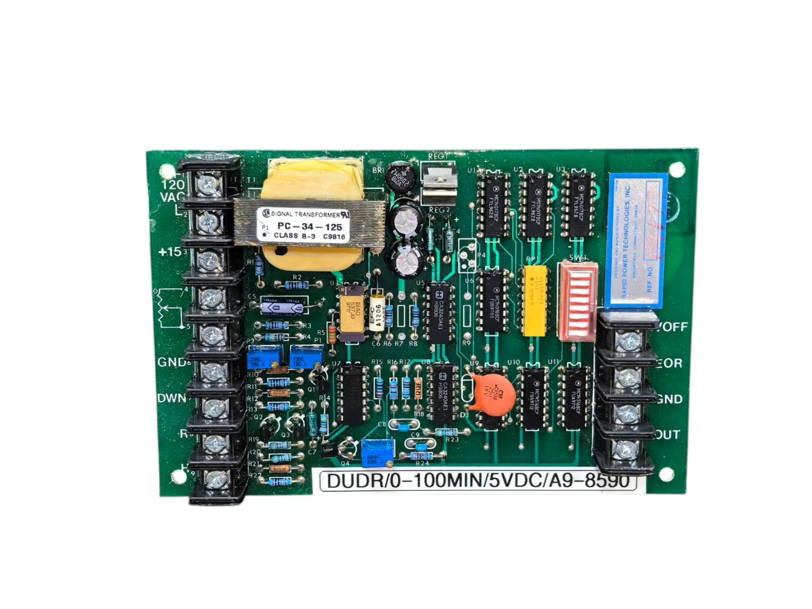 RAPID POWER TECHNOLOGIES DUDR/0-100MIN/5VDC/A9-8590
